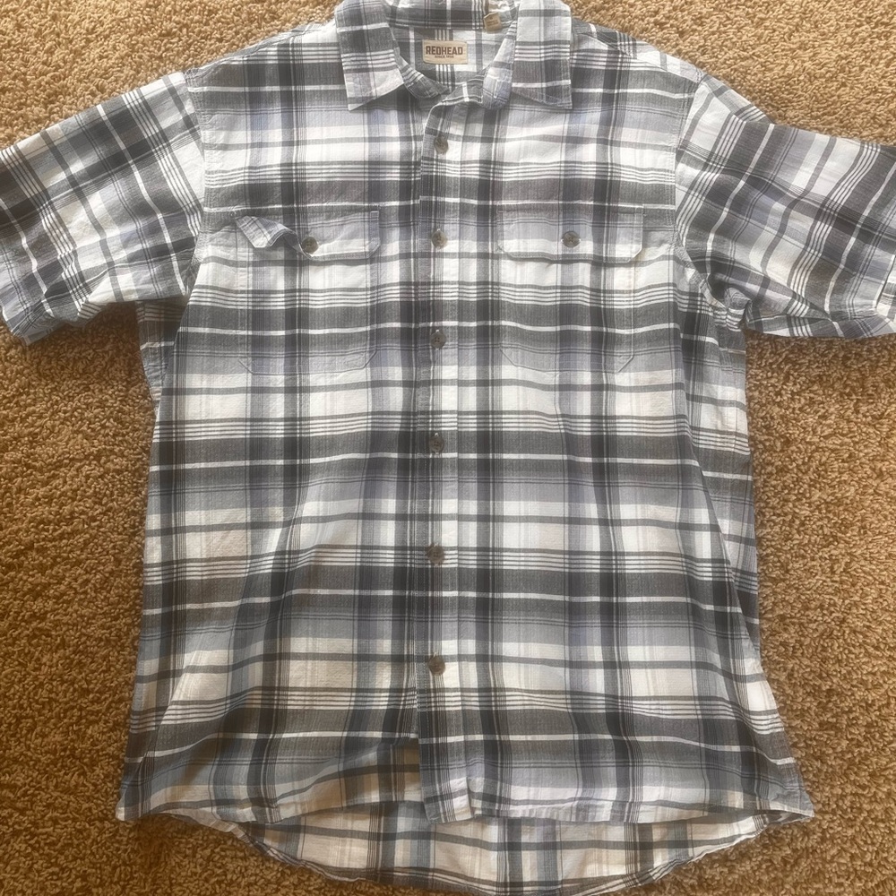 RedHead Black and White Plaid Casual Shirt